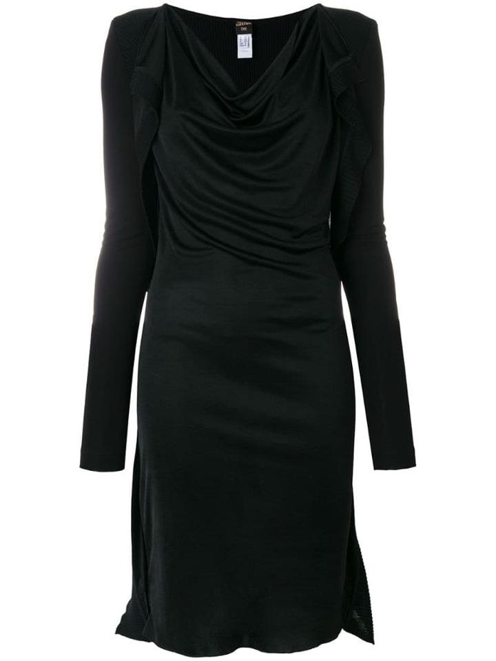 Jean Paul Gaultier Pre-owned Draped Midi Dress - Black