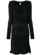 Jean Paul Gaultier Pre-owned Draped Midi Dress - Black