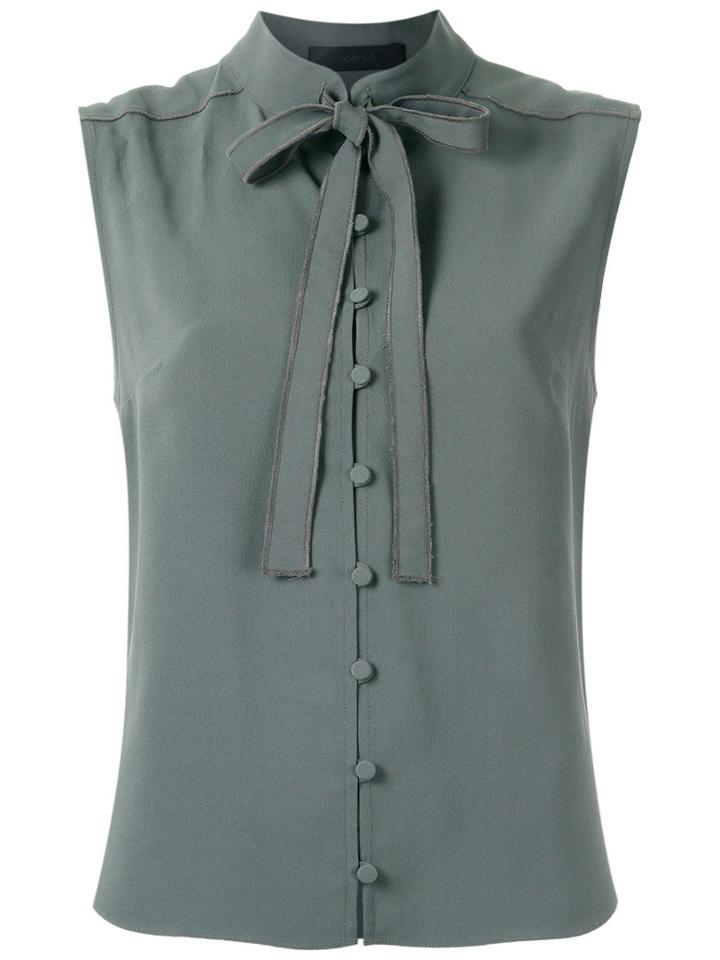Talie Nk - Lace Up Shirt - Women - Acetate/viscose - 38, Grey, Acetate/viscose