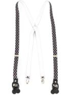 Fefè Skull Print Braces, Adult Unisex, Black, Leather/spandex/elastane