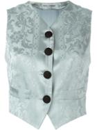 Dolce & Gabbana Vintage Jacquard Waistcoat, Women's, Size: 40, Blue