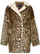 R13 Leopard Print Coat - Brown