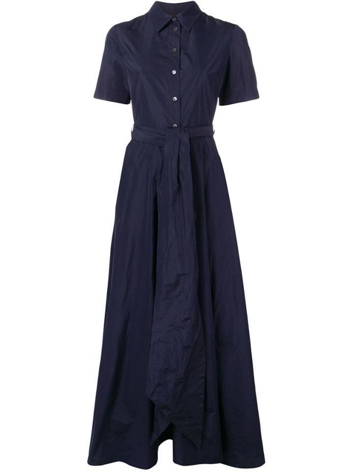 P.a.r.o.s.h. Belted Shirt Dress - Blue