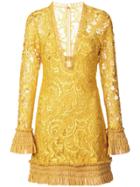 Alexis Lace Short Dress - Yellow