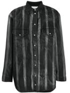 Faith Connexion Loose-fit Striped Shirt - Black