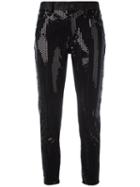 Junya Watanabe Comme Des Garçons - Sequins Detail Pants - Women - Polyester/polyurethane - M, Black, Polyester/polyurethane