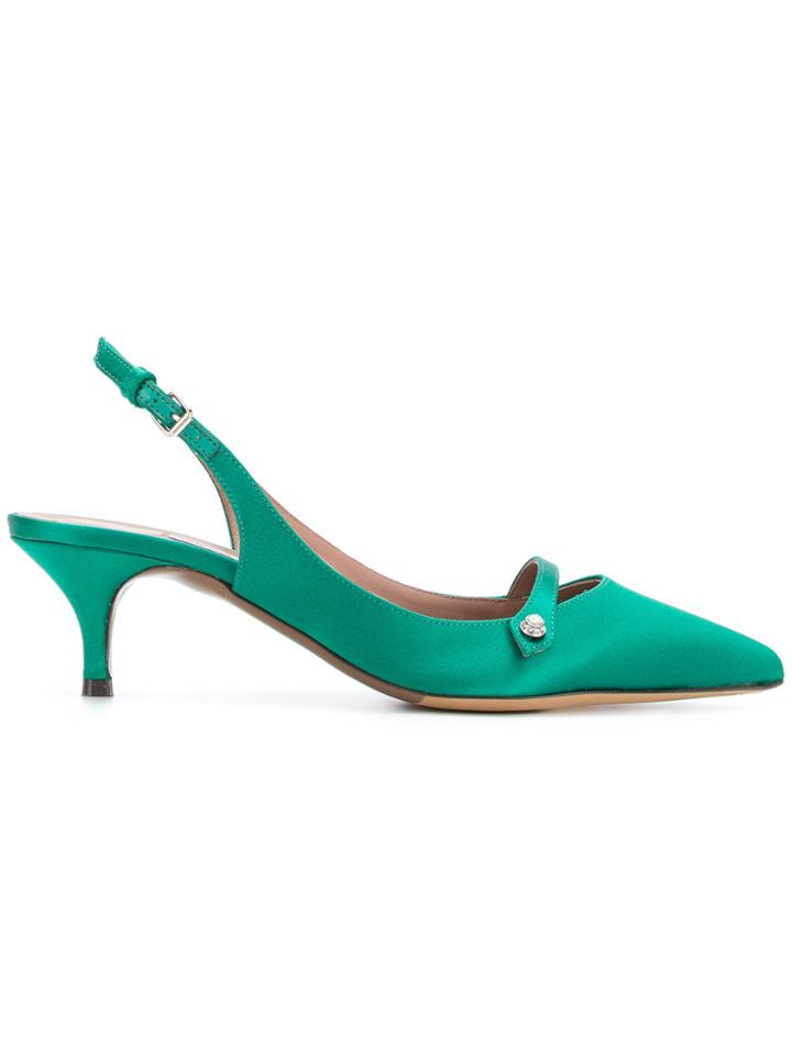Tabitha Simmons Layton Slingback Pumps - Green