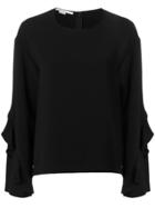 Stella Mccartney Ruffle Sleeve Sweater - Black