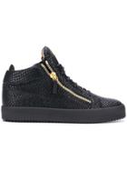 Giuseppe Zanotti Design Kriss Lizard-effect Sneakers - Black