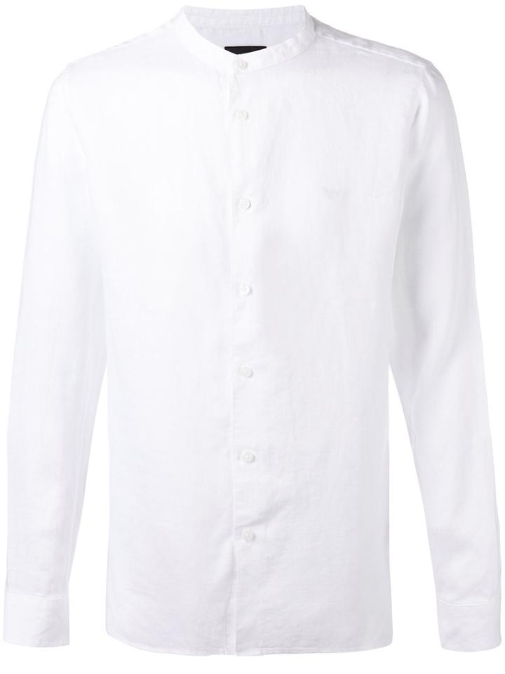 Emporio Armani - Classic Shirt - Men - Linen/flax - Xl, White, Linen/flax