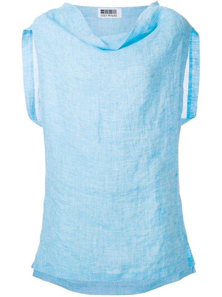 Issey Miyake Slash Neck Sack Blouse