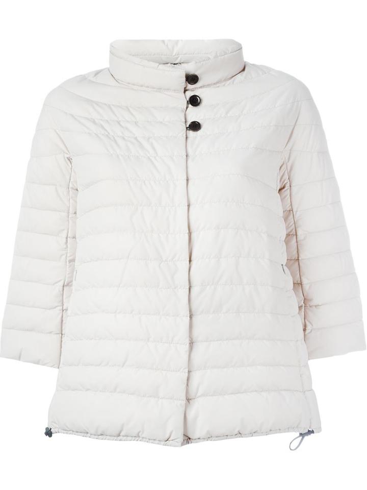 Duvetica Funnel Neck Puffer Jacket, Women's, Size: 40, Nude/neutrals, Feather Down/polyamide