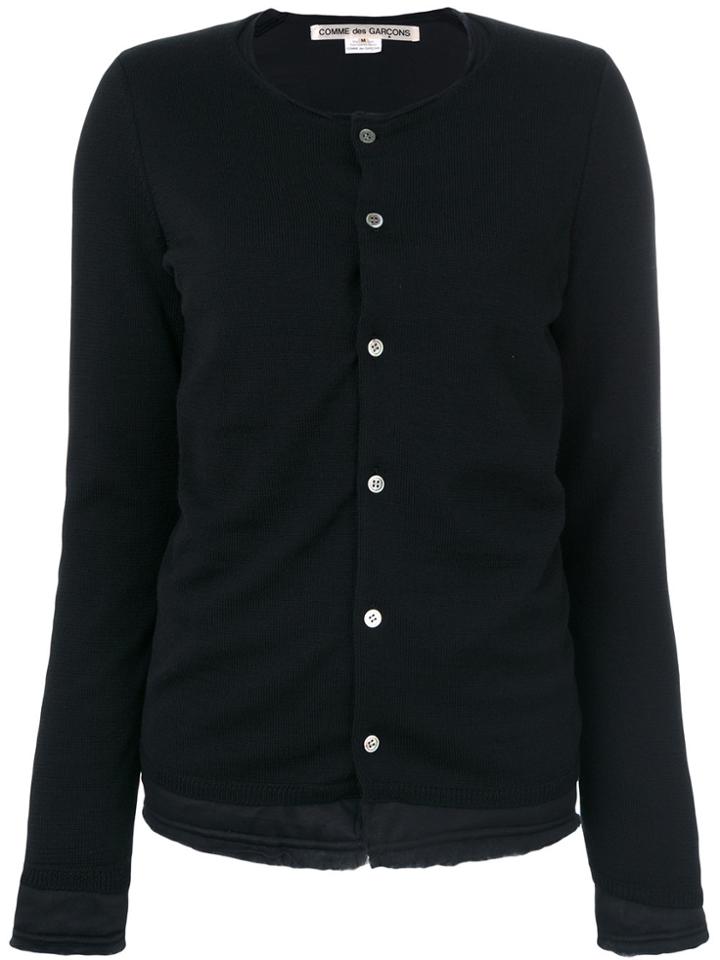 Comme Des Garçons Fitted Knitted Cardigan - Black