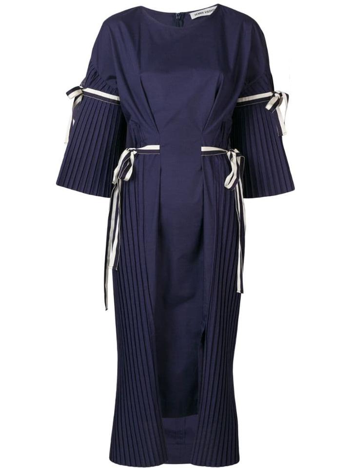 Henrik Vibskov Plisse Tie Dress - Blue