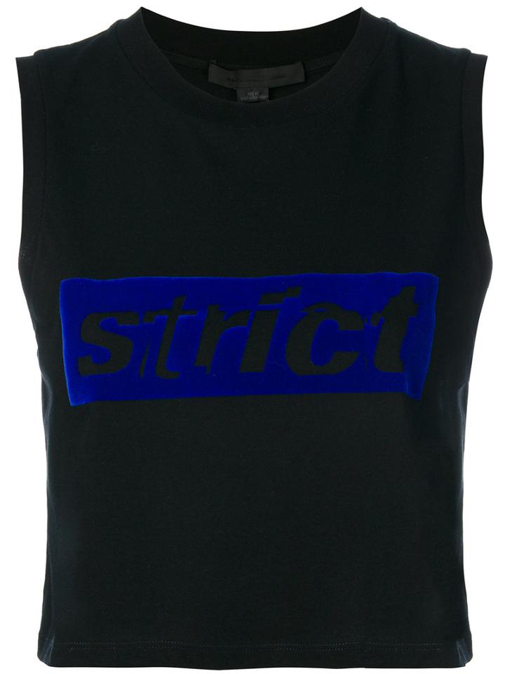 Alexander Wang - Strict Crop Top - Women - Cotton - S, Black, Cotton