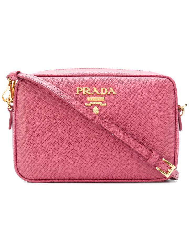 Prada Logo Plaque Camera Bag - Pink & Purple