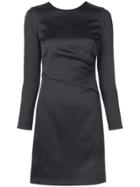 Amsale Fitted Cut Out Back Dress - Black