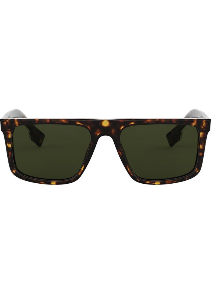 Burberry Eyewear Rectangular Frame Sunglasses - Brown