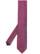 Corneliani Zigzag Pattern Tie - Red