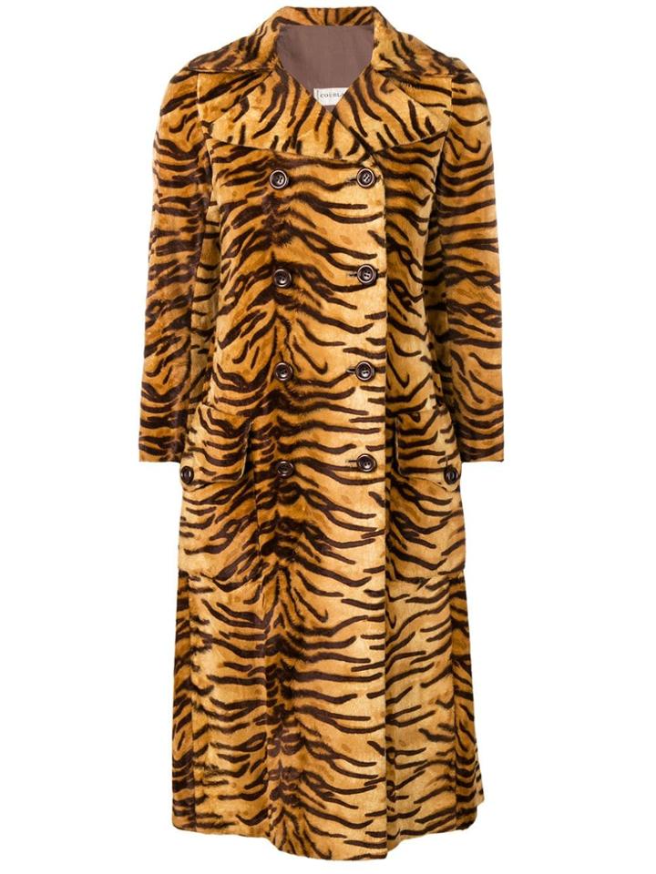 A.n.g.e.l.o. Vintage Cult 1960's Tiger Print Coat - Neutrals