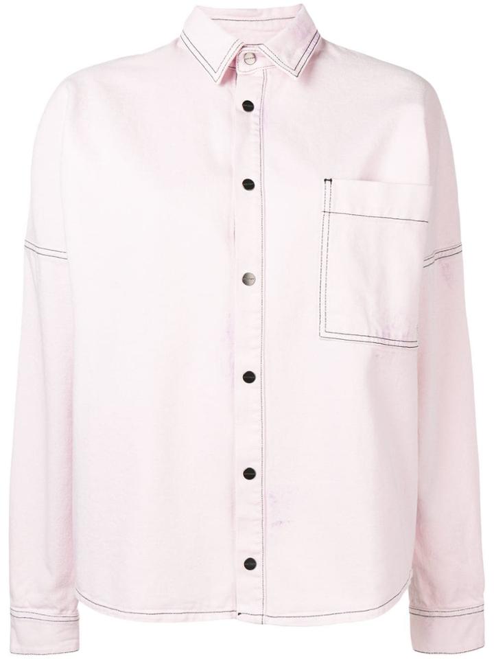Palm Angels Logo Oversized Shirt - Pink