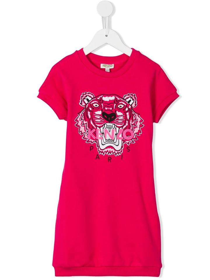 Kenzo Kids - Tiger Dress - Kids - Cotton - 2 Yrs, Pink/purple