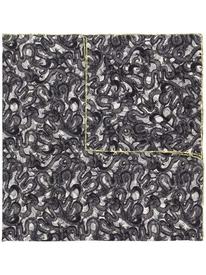 Wunderkind Dragon Print Scarf - Black