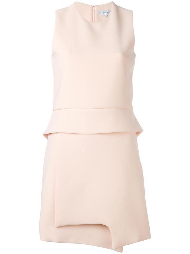 Carven Asymmetric Dress, Women's, Size: 40, Nude/neutrals, Silk/polyester/acetate