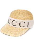 Gucci Logo Woven Baseball Cap - Neutrals