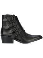 Toga Black Leather Black Buckle Boots - Limited Edition
