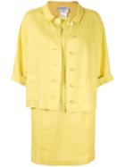 Chanel Pre-owned 1996 Linen Buttoned Jacket And Knee-length Dress Set