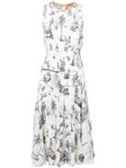 Nº21 Graphic Print Midi Dress - White