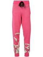 Baja East - Knitted Banana Track Pants - Women - Cotton/viscose - 1, Pink/purple, Cotton/viscose