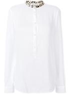 Forte Forte Printed Mandarin-collar Shirt - White