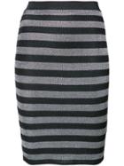 Alexander Wang Fitted Striped Skirt - Black