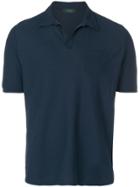 Zanone Chest Pocket Polo Shirt - Blue