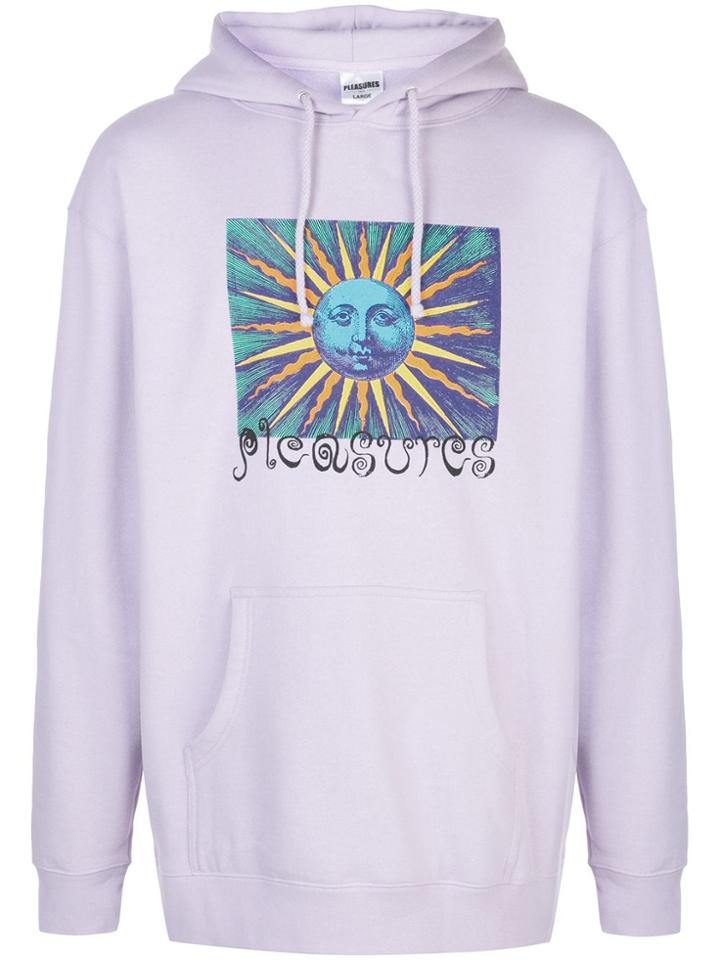 Pleasures Psychedelic Sun Print Hoodie - Purple