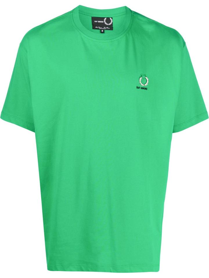 Raf Simons X Fred Perry Short Sleeve Logo Plaque T-shirt - Green
