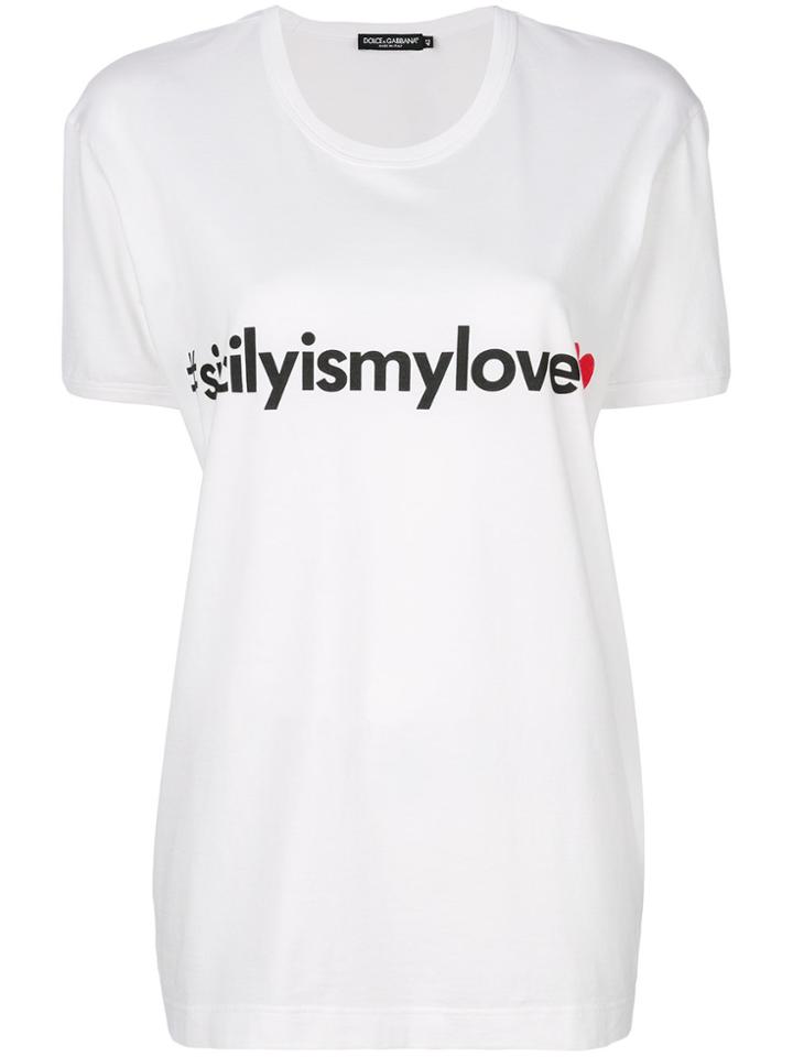 Dolce & Gabbana Sicily Is My Love T-shirt - White