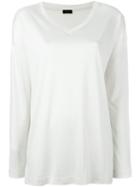 Joseph V-neck Sweater, Women's, Size: M, White, Silk