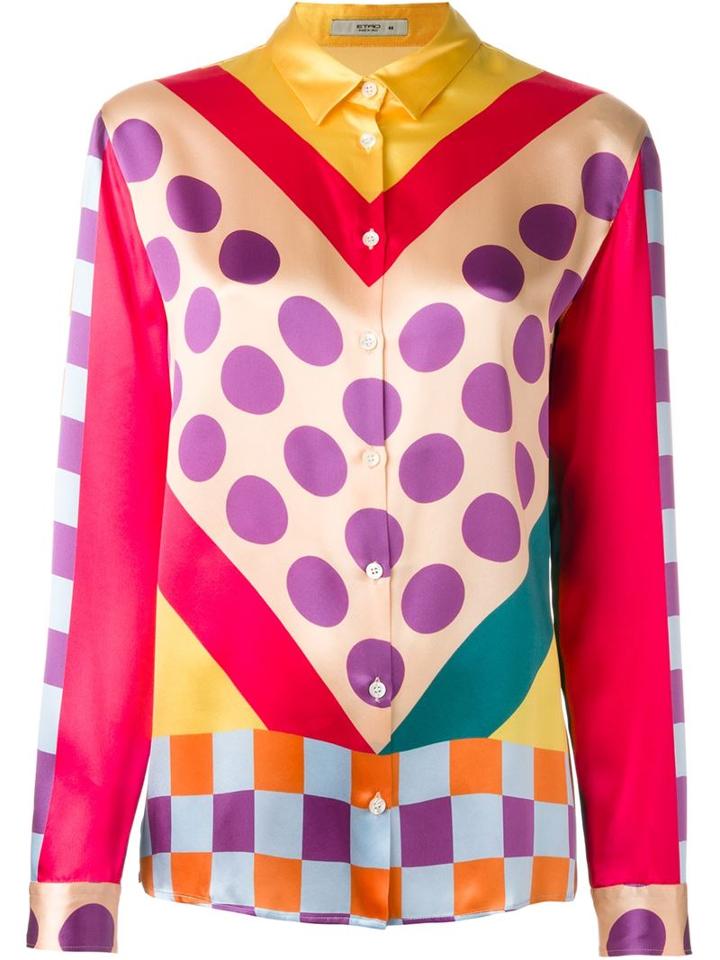 Etro Multi Pattern Button Down Shirt