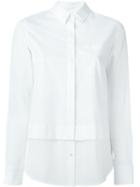 Vince Layered Shirt, Women's, Size: 10, White, Cotton/spandex/elastane