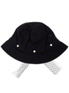 Silver Spoon Attire Pearl Bucket Hat, Women's, Black, Cotton