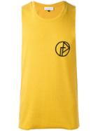 Gosha Rubchinskiy - Embroidered Tank Top - Men - Cotton/polyester - S, Yellow/orange, Cotton/polyester