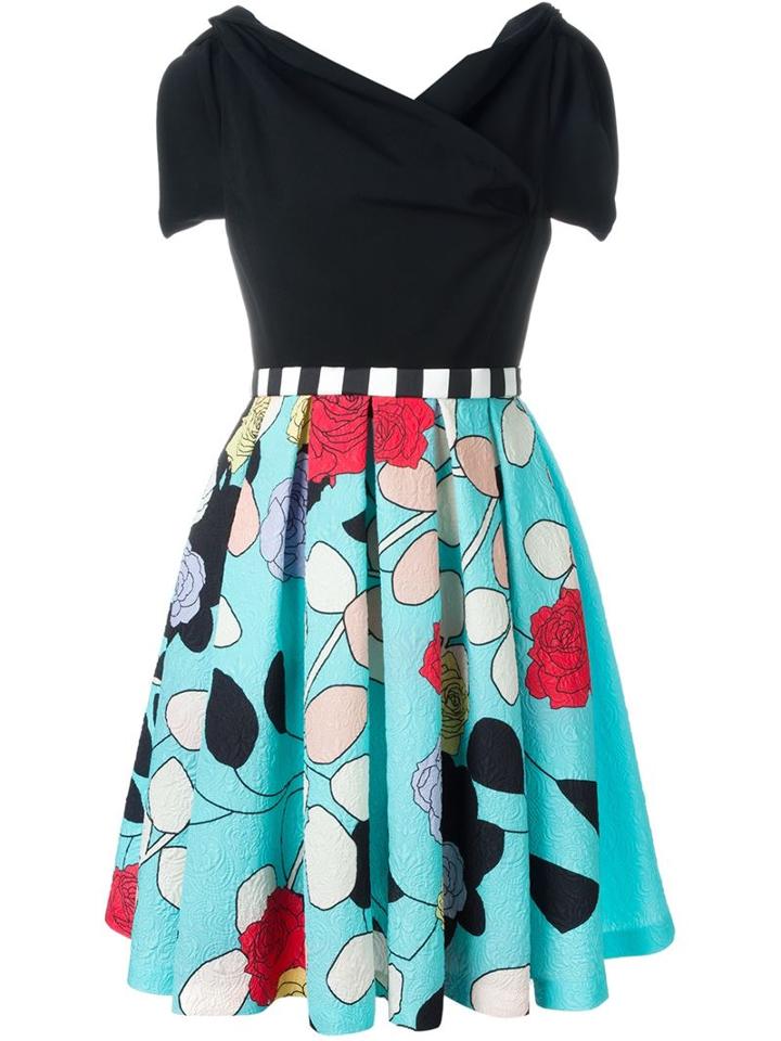 Antonio Marras Floral Brocade Combo Dress