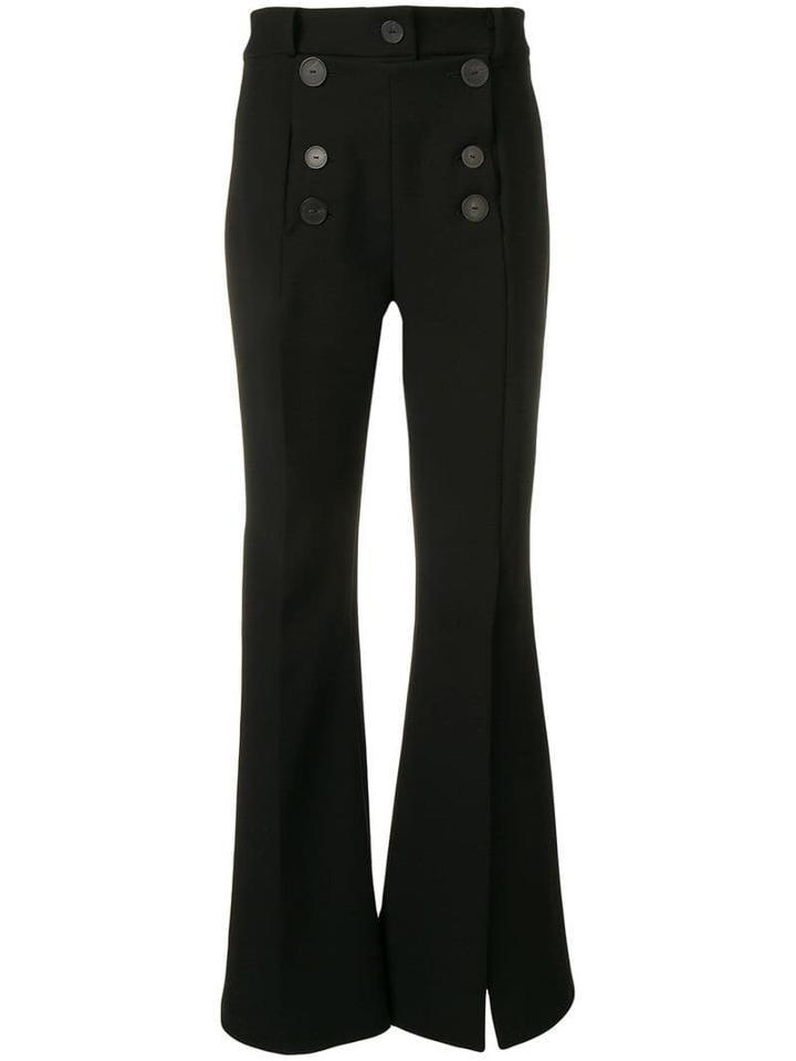 A.w.a.k.e. Mode Split Leg Flared Trousers - Black