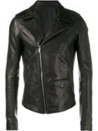 Rick Owens Classic Biker Jacket, Men's, Size: 48, Black, Leather/cotton