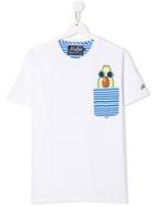 Mc2 Saint Barth Kids Teen Avocado Pocket T-shirt - White