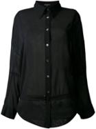 Ann Demeulemeester 'gauche' Belted Shirt, Women's, Size: 38, Black, Cotton