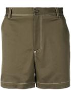Versace Contrast Stitching Shorts - Green